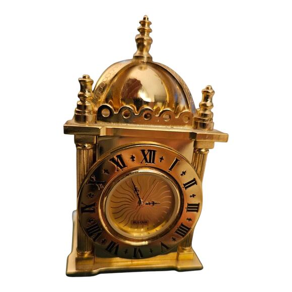 LIMITED EDITION BULOVA SOLID BRASS MINI LANTERN CLOCK B0002 RETIRED RARE - Picture 1 of 6